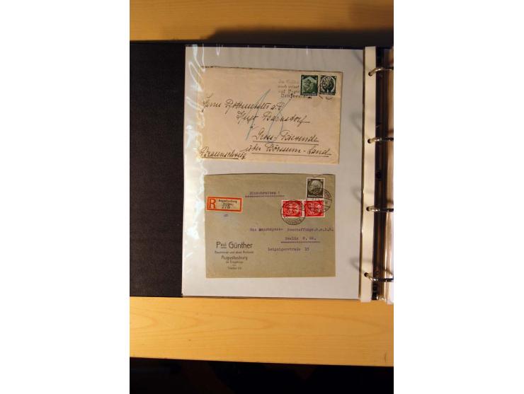 1933/45, sehr umfangreiche Sammlung mit Schwerpunkt Einzel- und Mehrfachfrankaturen der Sondermarken mit ca. 3000 Stück in 19