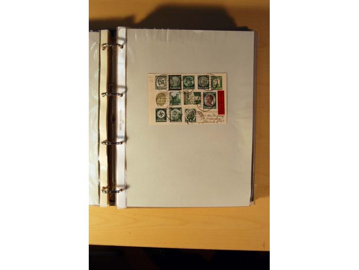 1933/45, sehr umfangreiche Sammlung mit Schwerpunkt Einzel- und Mehrfachfrankaturen der Sondermarken mit ca. 3000 Stück in 19
