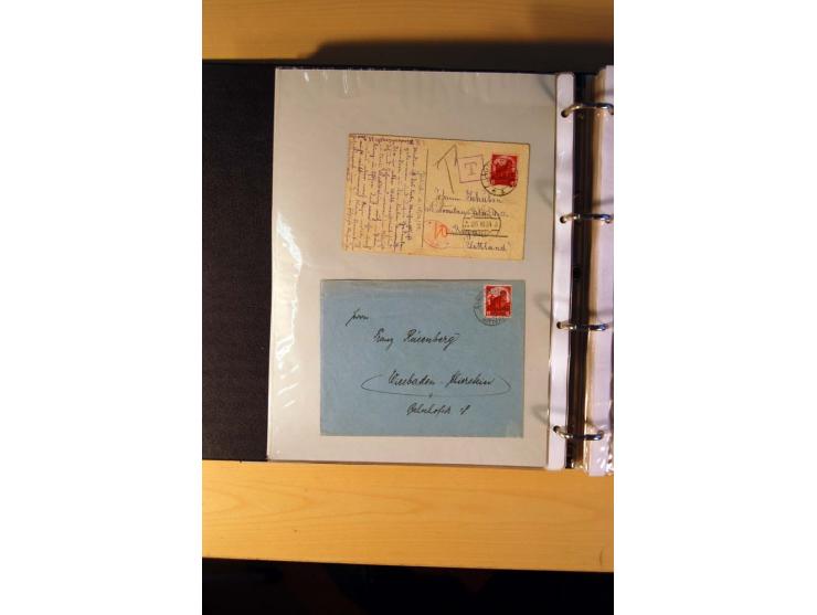 1933/45, sehr umfangreiche Sammlung mit Schwerpunkt Einzel- und Mehrfachfrankaturen der Sondermarken mit ca. 3000 Stück in 19
