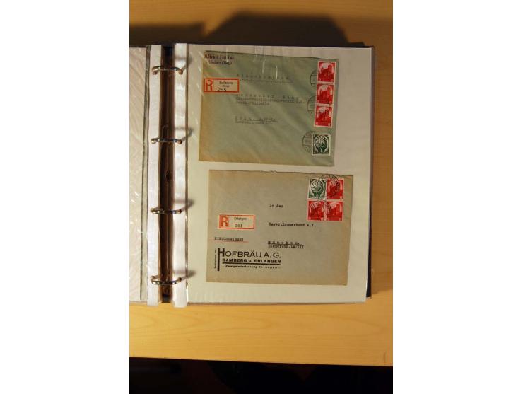1933/45, sehr umfangreiche Sammlung mit Schwerpunkt Einzel- und Mehrfachfrankaturen der Sondermarken mit ca. 3000 Stück in 19