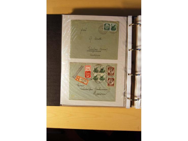 1933/45, sehr umfangreiche Sammlung mit Schwerpunkt Einzel- und Mehrfachfrankaturen der Sondermarken mit ca. 3000 Stück in 19