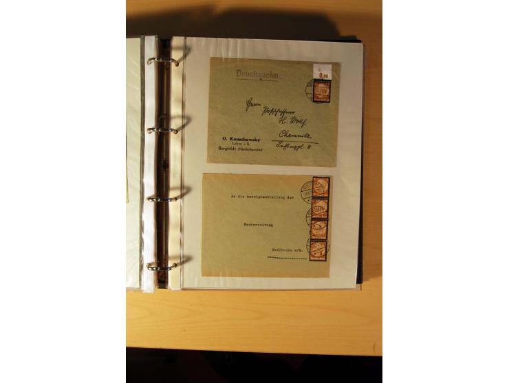 1933/45, sehr umfangreiche Sammlung mit Schwerpunkt Einzel- und Mehrfachfrankaturen der Sondermarken mit ca. 3000 Stück in 19
