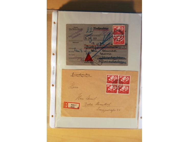 1933/45, sehr umfangreiche Sammlung mit Schwerpunkt Einzel- und Mehrfachfrankaturen der Sondermarken mit ca. 3000 Stück in 19