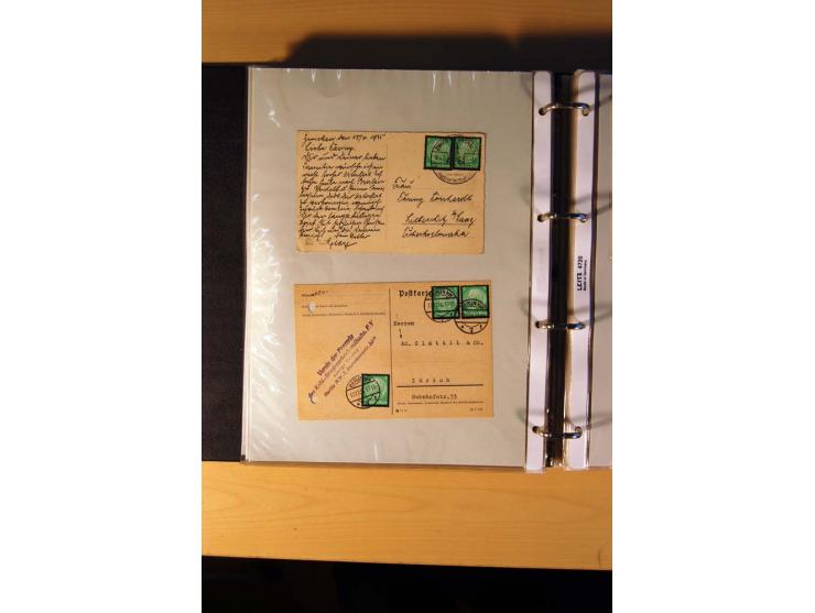 1933/45, sehr umfangreiche Sammlung mit Schwerpunkt Einzel- und Mehrfachfrankaturen der Sondermarken mit ca. 3000 Stück in 19