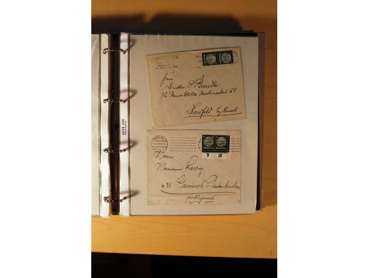 1933/45, sehr umfangreiche Sammlung mit Schwerpunkt Einzel- und Mehrfachfrankaturen der Sondermarken mit ca. 3000 Stück in 19
