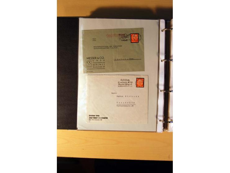 1933/45, sehr umfangreiche Sammlung mit Schwerpunkt Einzel- und Mehrfachfrankaturen der Sondermarken mit ca. 3000 Stück in 19