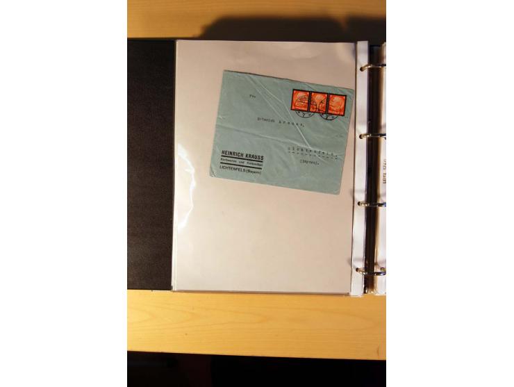 1933/45, sehr umfangreiche Sammlung mit Schwerpunkt Einzel- und Mehrfachfrankaturen der Sondermarken mit ca. 3000 Stück in 19