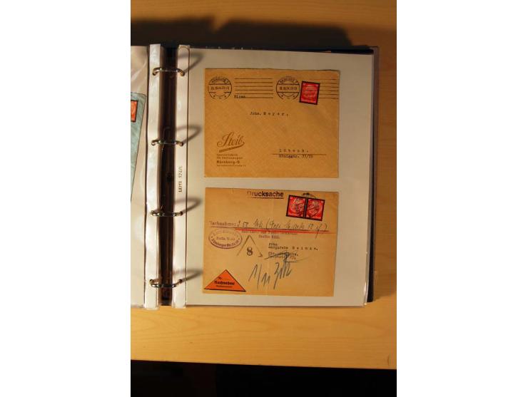 1933/45, sehr umfangreiche Sammlung mit Schwerpunkt Einzel- und Mehrfachfrankaturen der Sondermarken mit ca. 3000 Stück in 19