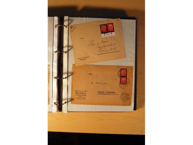 1933/45, sehr umfangreiche Sammlung mit Schwerpunkt Einzel- und Mehrfachfrankaturen der Sondermarken mit ca. 3000 Stück in 19