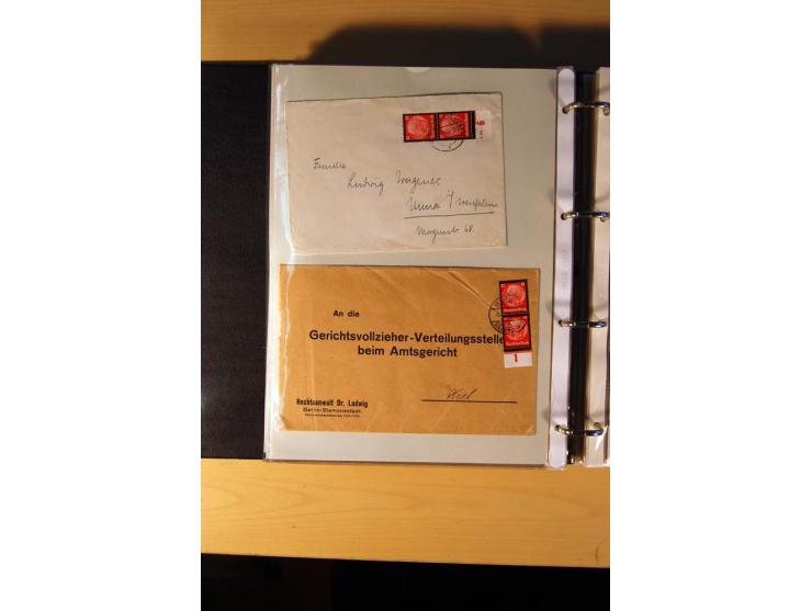 1933/45, sehr umfangreiche Sammlung mit Schwerpunkt Einzel- und Mehrfachfrankaturen der Sondermarken mit ca. 3000 Stück in 19