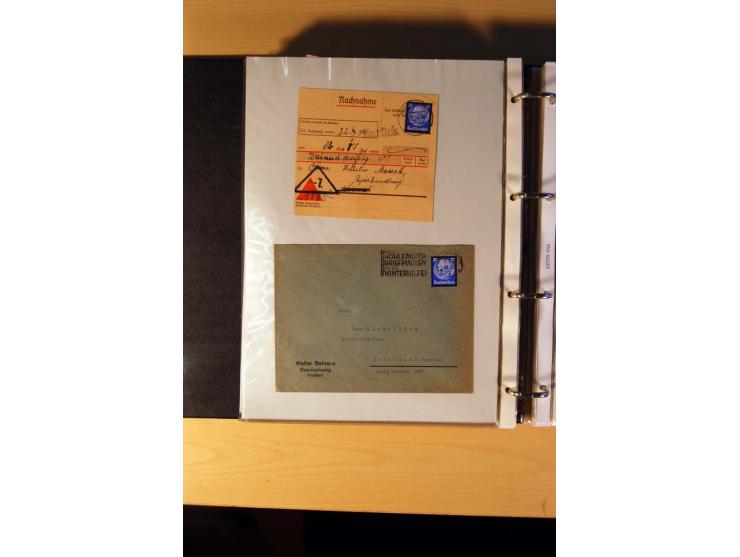 1933/45, sehr umfangreiche Sammlung mit Schwerpunkt Einzel- und Mehrfachfrankaturen der Sondermarken mit ca. 3000 Stück in 19