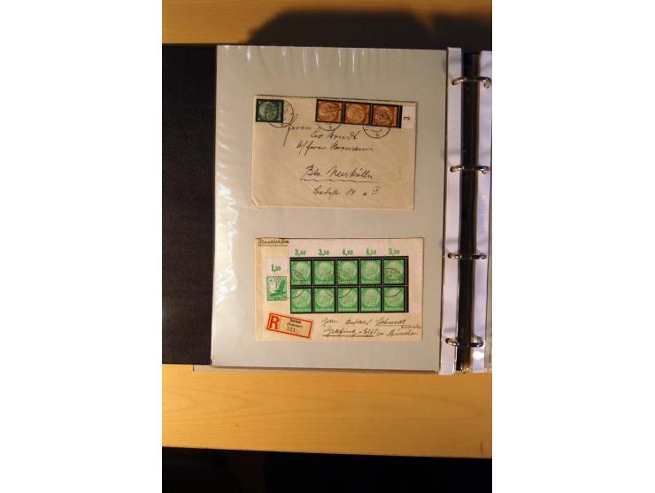 1933/45, sehr umfangreiche Sammlung mit Schwerpunkt Einzel- und Mehrfachfrankaturen der Sondermarken mit ca. 3000 Stück in 19