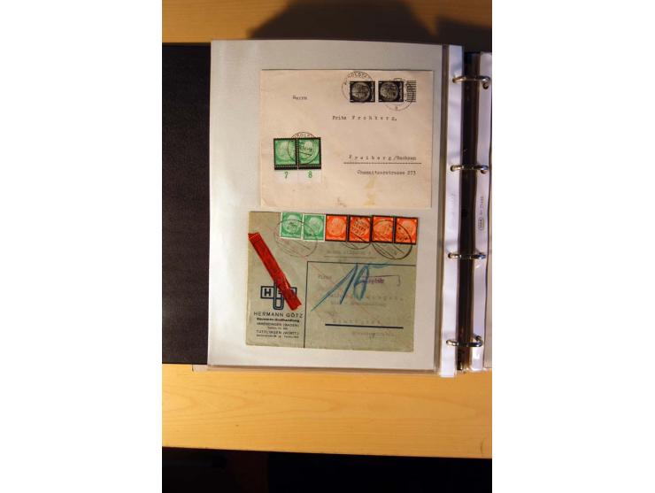 1933/45, sehr umfangreiche Sammlung mit Schwerpunkt Einzel- und Mehrfachfrankaturen der Sondermarken mit ca. 3000 Stück in 19