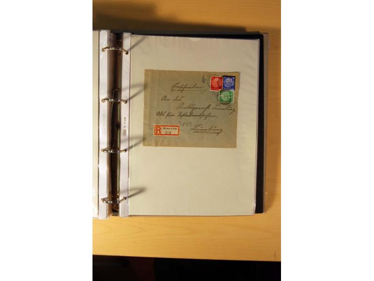 1933/45, sehr umfangreiche Sammlung mit Schwerpunkt Einzel- und Mehrfachfrankaturen der Sondermarken mit ca. 3000 Stück in 19