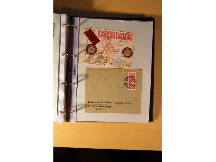 1933/45, sehr umfangreiche Sammlung mit Schwerpunkt Einzel- und Mehrfachfrankaturen der Sondermarken mit ca. 3000 Stück in 19