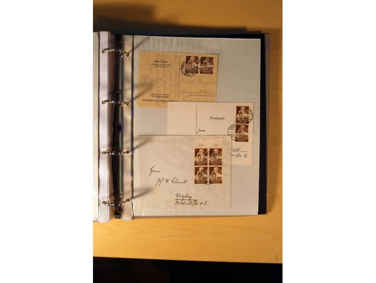 1933/45, sehr umfangreiche Sammlung mit Schwerpunkt Einzel- und Mehrfachfrankaturen der Sondermarken mit ca. 3000 Stück in 19
