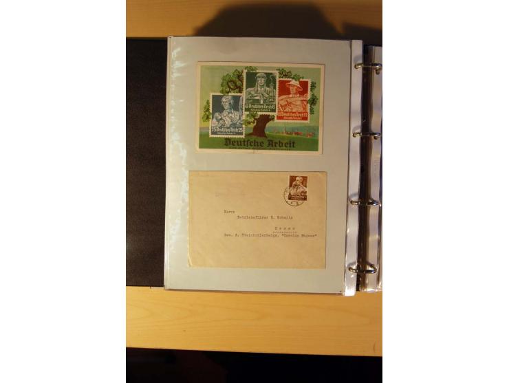 1933/45, sehr umfangreiche Sammlung mit Schwerpunkt Einzel- und Mehrfachfrankaturen der Sondermarken mit ca. 3000 Stück in 19