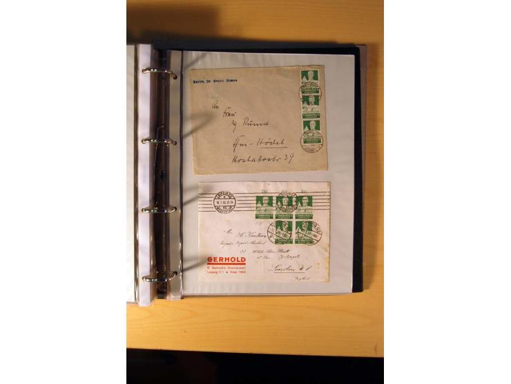 1933/45, sehr umfangreiche Sammlung mit Schwerpunkt Einzel- und Mehrfachfrankaturen der Sondermarken mit ca. 3000 Stück in 19