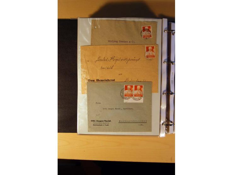 1933/45, sehr umfangreiche Sammlung mit Schwerpunkt Einzel- und Mehrfachfrankaturen der Sondermarken mit ca. 3000 Stück in 19