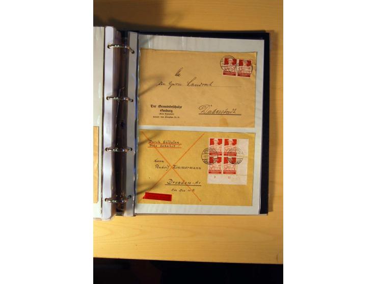 1933/45, sehr umfangreiche Sammlung mit Schwerpunkt Einzel- und Mehrfachfrankaturen der Sondermarken mit ca. 3000 Stück in 19