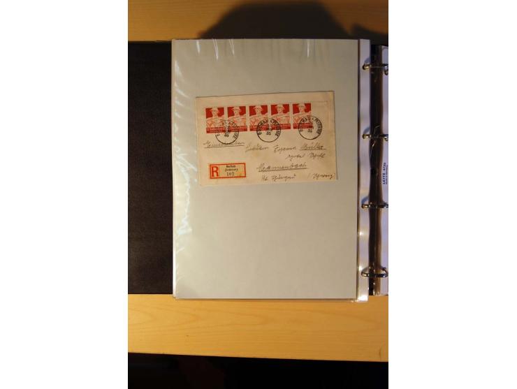 1933/45, sehr umfangreiche Sammlung mit Schwerpunkt Einzel- und Mehrfachfrankaturen der Sondermarken mit ca. 3000 Stück in 19