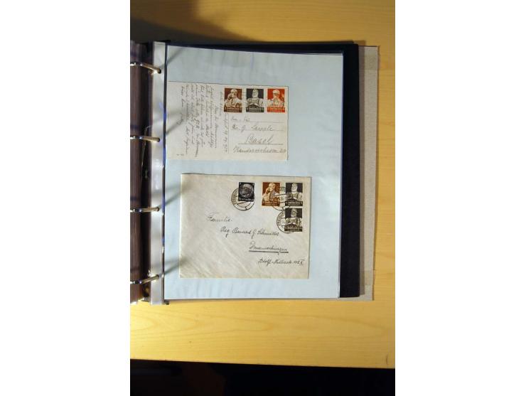 1933/45, sehr umfangreiche Sammlung mit Schwerpunkt Einzel- und Mehrfachfrankaturen der Sondermarken mit ca. 3000 Stück in 19