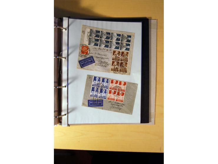 1933/45, sehr umfangreiche Sammlung mit Schwerpunkt Einzel- und Mehrfachfrankaturen der Sondermarken mit ca. 3000 Stück in 19