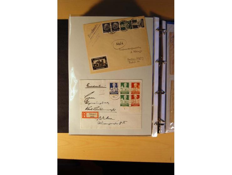 1933/45, sehr umfangreiche Sammlung mit Schwerpunkt Einzel- und Mehrfachfrankaturen der Sondermarken mit ca. 3000 Stück in 19