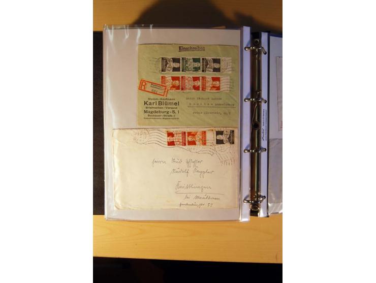 1933/45, sehr umfangreiche Sammlung mit Schwerpunkt Einzel- und Mehrfachfrankaturen der Sondermarken mit ca. 3000 Stück in 19