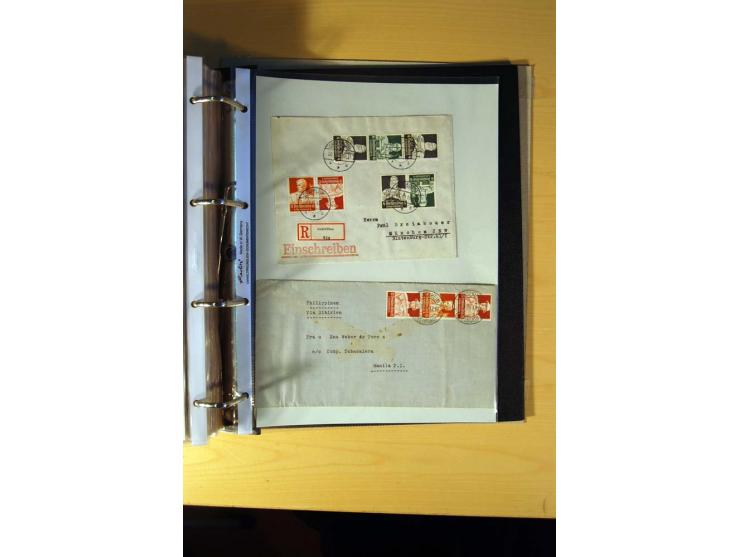 1933/45, sehr umfangreiche Sammlung mit Schwerpunkt Einzel- und Mehrfachfrankaturen der Sondermarken mit ca. 3000 Stück in 19
