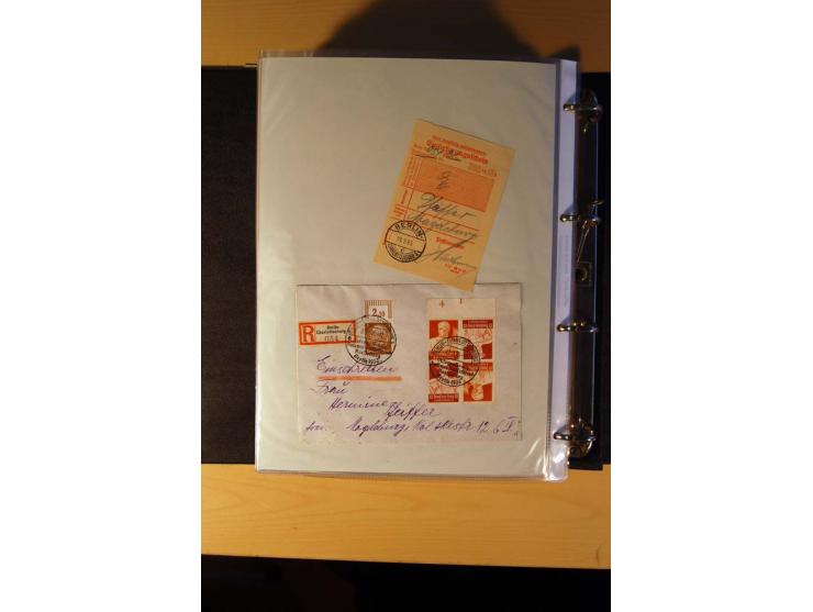 1933/45, sehr umfangreiche Sammlung mit Schwerpunkt Einzel- und Mehrfachfrankaturen der Sondermarken mit ca. 3000 Stück in 19
