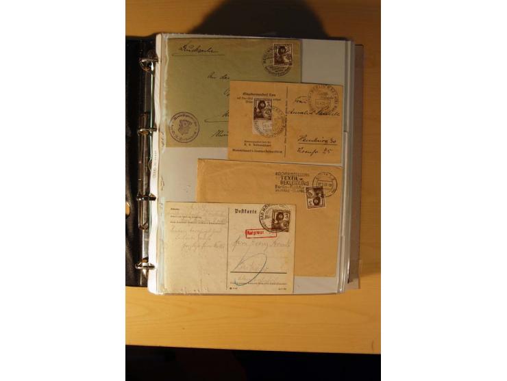 1933/45, sehr umfangreiche Sammlung mit Schwerpunkt Einzel- und Mehrfachfrankaturen der Sondermarken mit ca. 3000 Stück in 19