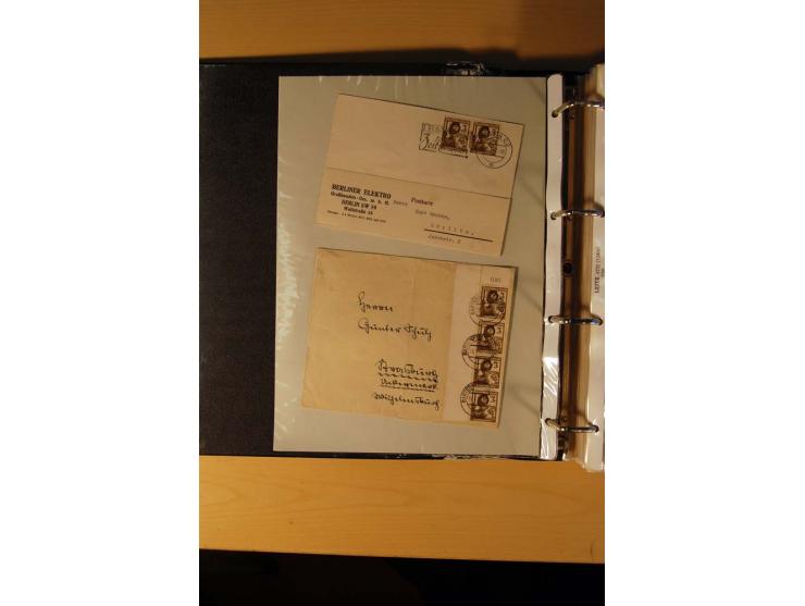 1933/45, sehr umfangreiche Sammlung mit Schwerpunkt Einzel- und Mehrfachfrankaturen der Sondermarken mit ca. 3000 Stück in 19