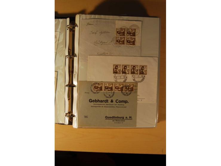 1933/45, sehr umfangreiche Sammlung mit Schwerpunkt Einzel- und Mehrfachfrankaturen der Sondermarken mit ca. 3000 Stück in 19