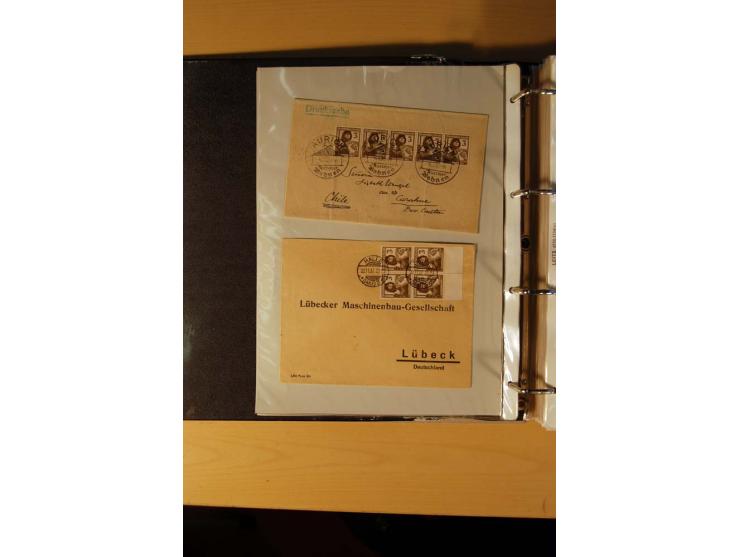 1933/45, sehr umfangreiche Sammlung mit Schwerpunkt Einzel- und Mehrfachfrankaturen der Sondermarken mit ca. 3000 Stück in 19