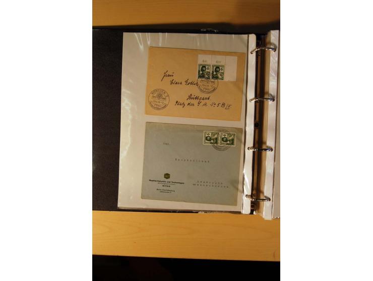 1933/45, sehr umfangreiche Sammlung mit Schwerpunkt Einzel- und Mehrfachfrankaturen der Sondermarken mit ca. 3000 Stück in 19
