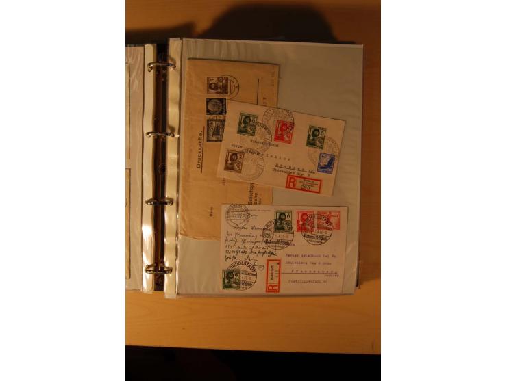 1933/45, sehr umfangreiche Sammlung mit Schwerpunkt Einzel- und Mehrfachfrankaturen der Sondermarken mit ca. 3000 Stück in 19