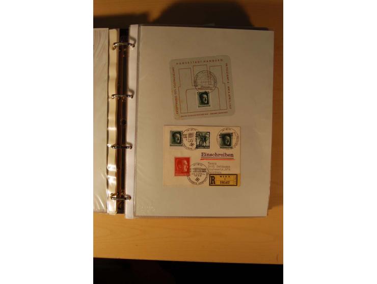 1933/45, sehr umfangreiche Sammlung mit Schwerpunkt Einzel- und Mehrfachfrankaturen der Sondermarken mit ca. 3000 Stück in 19