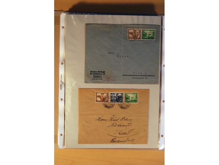 1933/45, sehr umfangreiche Sammlung mit Schwerpunkt Einzel- und Mehrfachfrankaturen der Sondermarken mit ca. 3000 Stück in 19