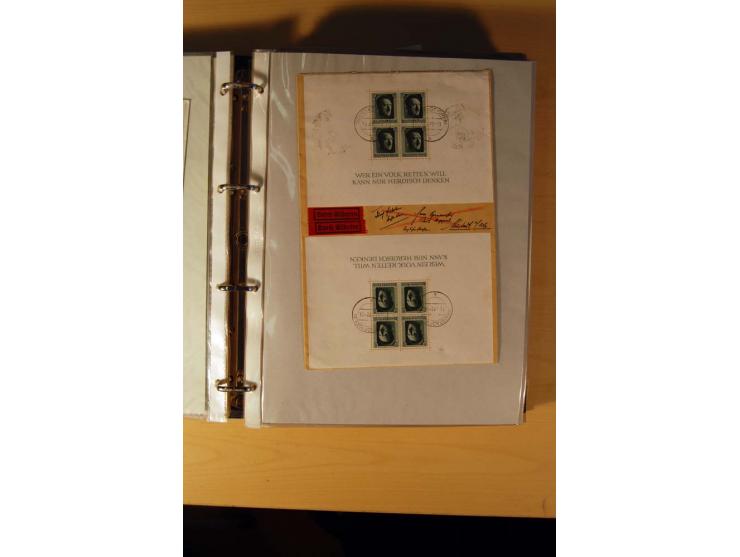 1933/45, sehr umfangreiche Sammlung mit Schwerpunkt Einzel- und Mehrfachfrankaturen der Sondermarken mit ca. 3000 Stück in 19