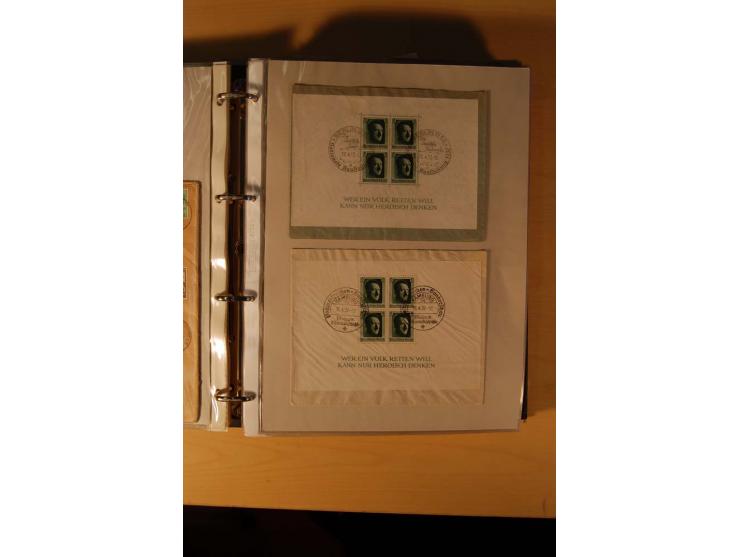 1933/45, sehr umfangreiche Sammlung mit Schwerpunkt Einzel- und Mehrfachfrankaturen der Sondermarken mit ca. 3000 Stück in 19
