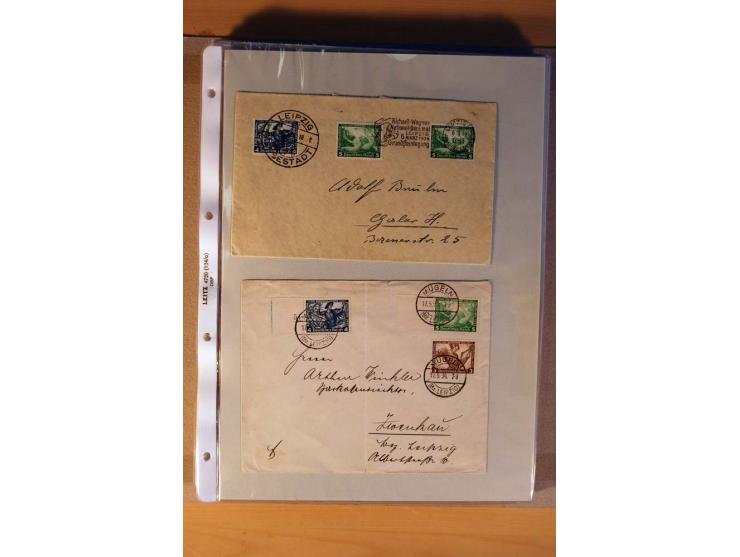 1933/45, sehr umfangreiche Sammlung mit Schwerpunkt Einzel- und Mehrfachfrankaturen der Sondermarken mit ca. 3000 Stück in 19