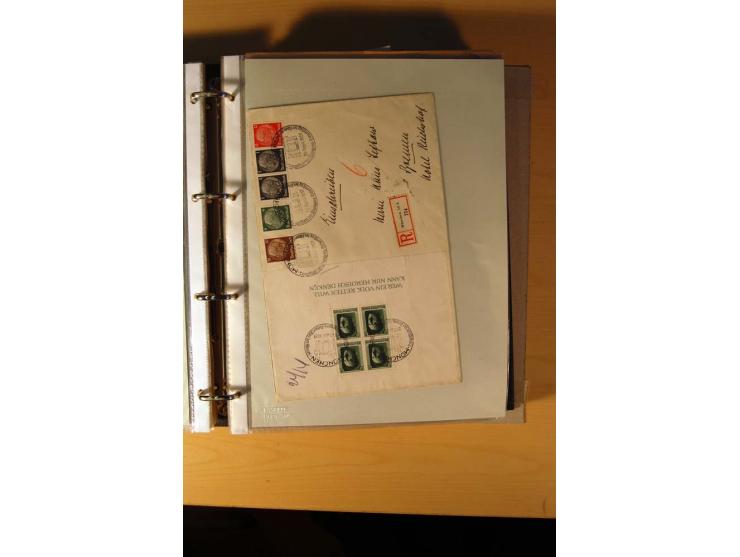 1933/45, sehr umfangreiche Sammlung mit Schwerpunkt Einzel- und Mehrfachfrankaturen der Sondermarken mit ca. 3000 Stück in 19