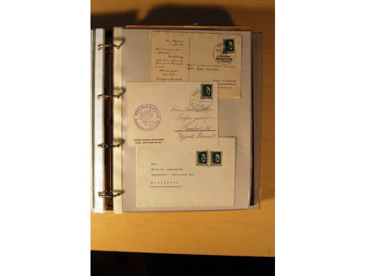1933/45, sehr umfangreiche Sammlung mit Schwerpunkt Einzel- und Mehrfachfrankaturen der Sondermarken mit ca. 3000 Stück in 19