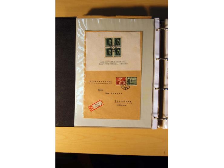 1933/45, sehr umfangreiche Sammlung mit Schwerpunkt Einzel- und Mehrfachfrankaturen der Sondermarken mit ca. 3000 Stück in 19