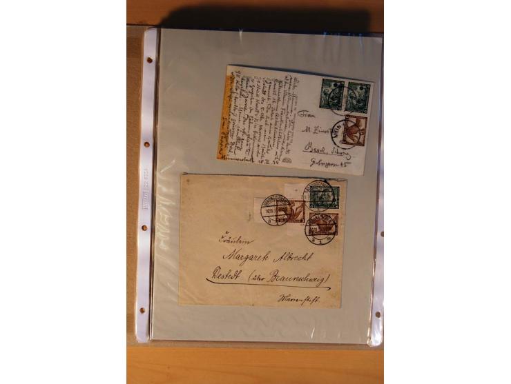 1933/45, sehr umfangreiche Sammlung mit Schwerpunkt Einzel- und Mehrfachfrankaturen der Sondermarken mit ca. 3000 Stück in 19