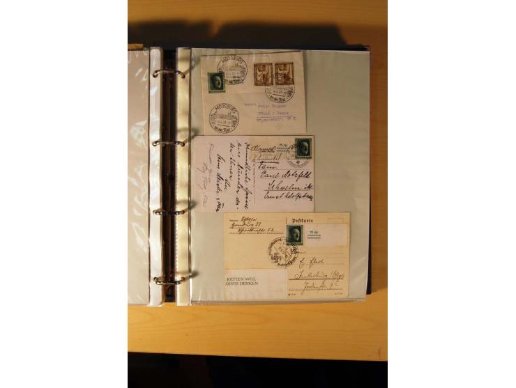 1933/45, sehr umfangreiche Sammlung mit Schwerpunkt Einzel- und Mehrfachfrankaturen der Sondermarken mit ca. 3000 Stück in 19