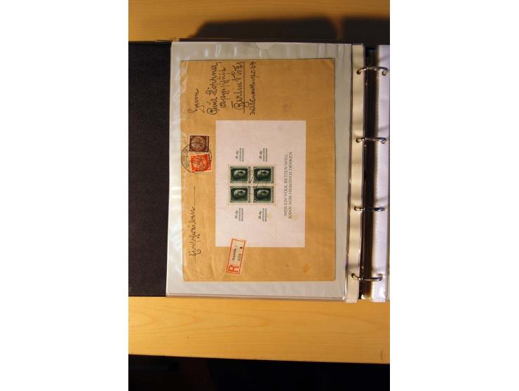 1933/45, sehr umfangreiche Sammlung mit Schwerpunkt Einzel- und Mehrfachfrankaturen der Sondermarken mit ca. 3000 Stück in 19