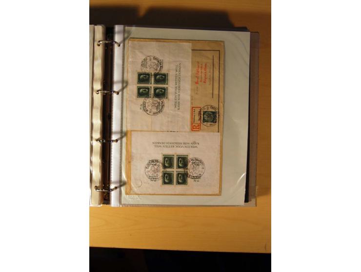 1933/45, sehr umfangreiche Sammlung mit Schwerpunkt Einzel- und Mehrfachfrankaturen der Sondermarken mit ca. 3000 Stück in 19