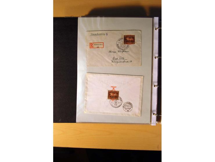 1933/45, sehr umfangreiche Sammlung mit Schwerpunkt Einzel- und Mehrfachfrankaturen der Sondermarken mit ca. 3000 Stück in 19